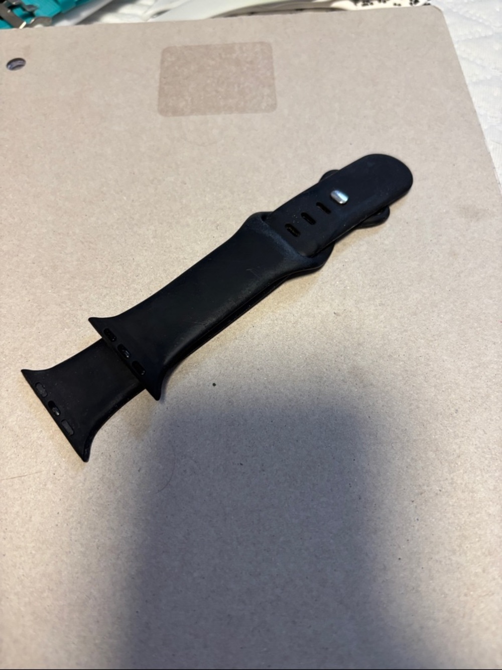 Black Sport Apple Watch Band - Silicone‎ Replacement